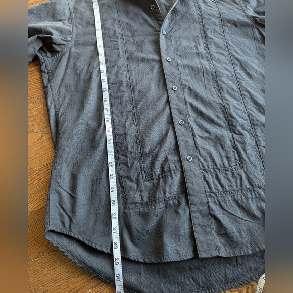 Robert Graham Rolled Cuffs Collar Black Cotton Silk Mens Size L Buttondown shirt - Picture 11 of 13